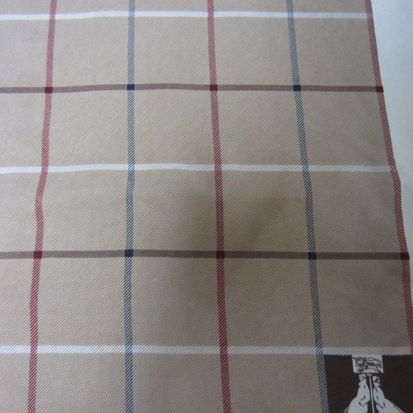 ❤️RARE VINTAGE BURBERRYS NOVA CHECK Window Pane Silk Scarf Italy - Picture 9 of 12